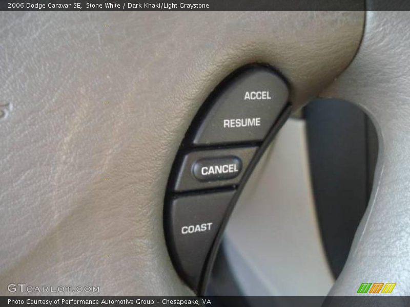 Stone White / Dark Khaki/Light Graystone 2006 Dodge Caravan SE