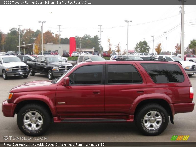 Sunfire Red Pearl / Gray 2002 Toyota 4Runner Sport Edition