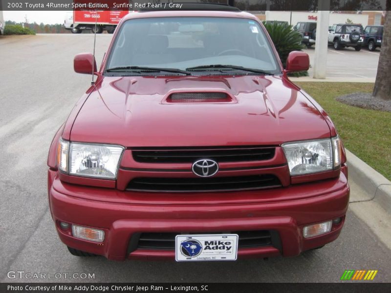 Sunfire Red Pearl / Gray 2002 Toyota 4Runner Sport Edition