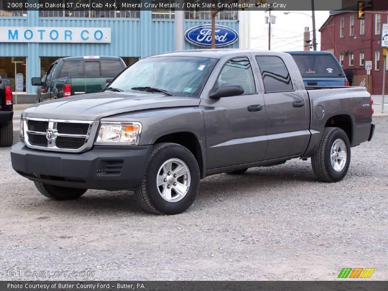 Mineral Gray Metallic / Dark Slate Gray/Medium Slate Gray 2008 Dodge Dakota ST Crew Cab 4x4