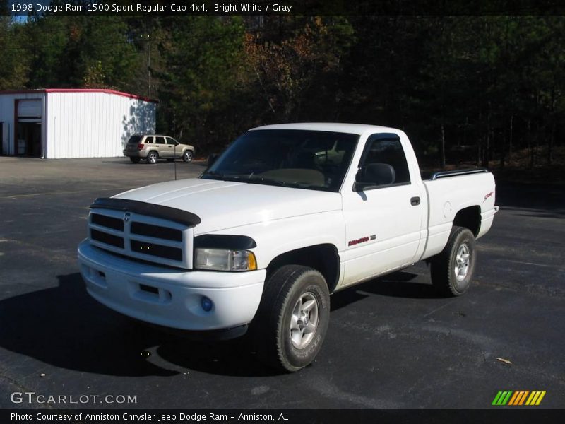 Bright White / Gray 1998 Dodge Ram 1500 Sport Regular Cab 4x4