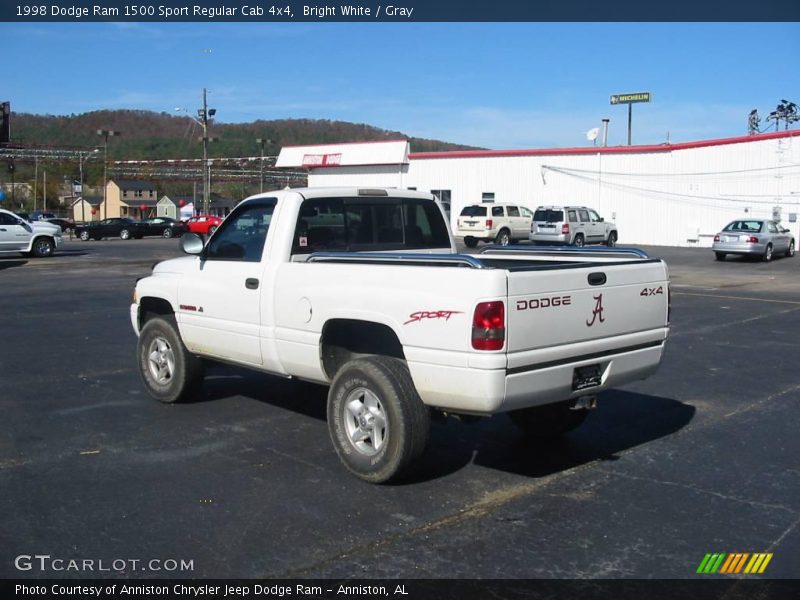 Bright White / Gray 1998 Dodge Ram 1500 Sport Regular Cab 4x4