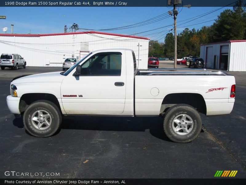 Bright White / Gray 1998 Dodge Ram 1500 Sport Regular Cab 4x4