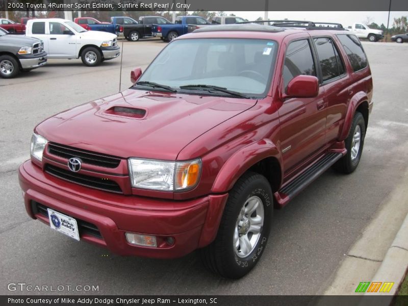 Sunfire Red Pearl / Gray 2002 Toyota 4Runner Sport Edition