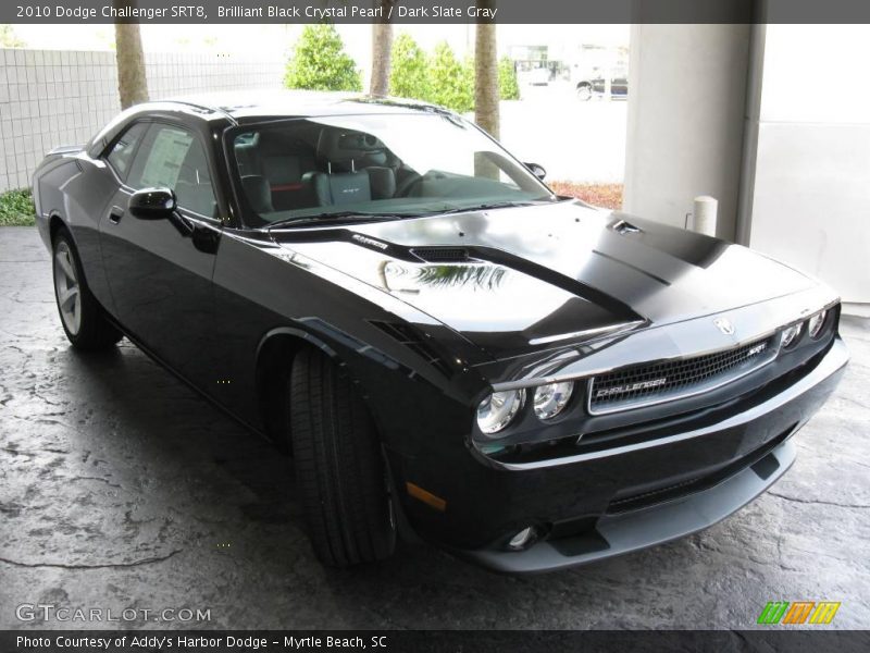 Brilliant Black Crystal Pearl / Dark Slate Gray 2010 Dodge Challenger SRT8