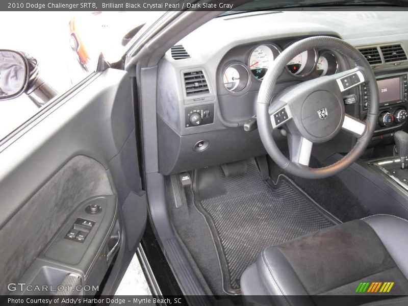 Brilliant Black Crystal Pearl / Dark Slate Gray 2010 Dodge Challenger SRT8