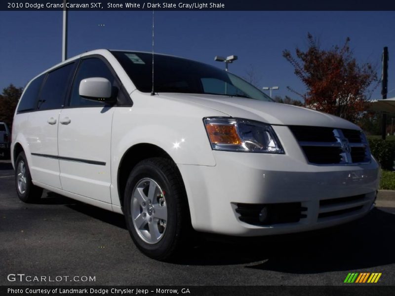 Stone White / Dark Slate Gray/Light Shale 2010 Dodge Grand Caravan SXT