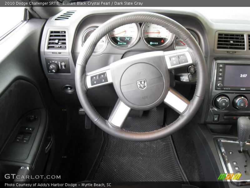 Brilliant Black Crystal Pearl / Dark Slate Gray 2010 Dodge Challenger SRT8