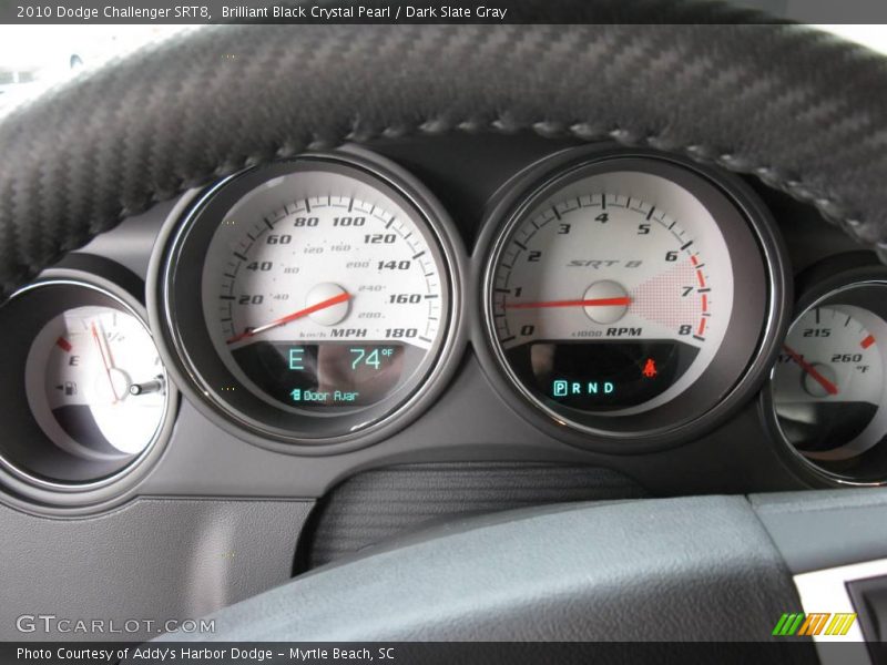 Brilliant Black Crystal Pearl / Dark Slate Gray 2010 Dodge Challenger SRT8