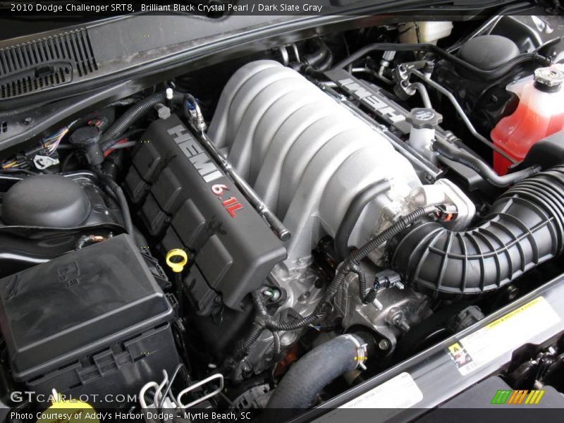 Brilliant Black Crystal Pearl / Dark Slate Gray 2010 Dodge Challenger SRT8