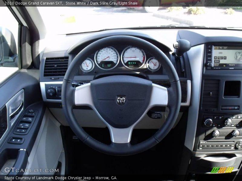 Stone White / Dark Slate Gray/Light Shale 2010 Dodge Grand Caravan SXT