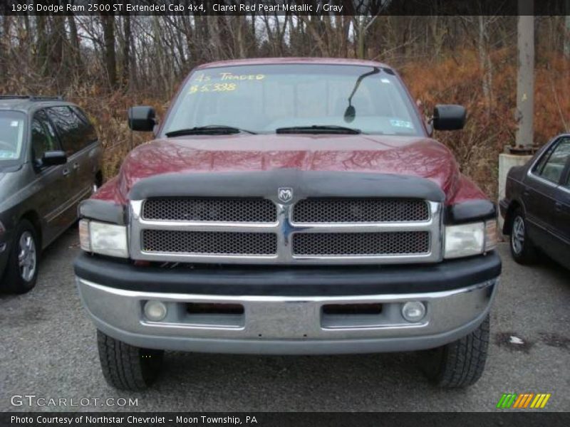 Claret Red Pearl Metallic / Gray 1996 Dodge Ram 2500 ST Extended Cab 4x4