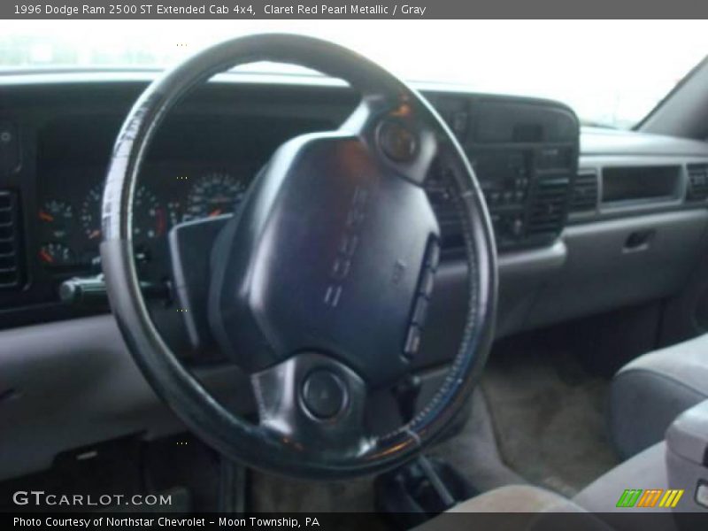 Claret Red Pearl Metallic / Gray 1996 Dodge Ram 2500 ST Extended Cab 4x4