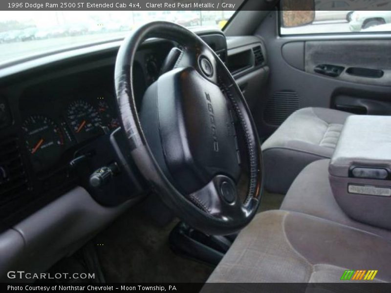 Claret Red Pearl Metallic / Gray 1996 Dodge Ram 2500 ST Extended Cab 4x4