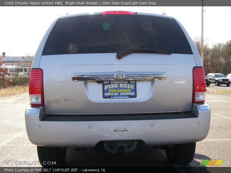 Bright Silver Metallic / Dark Slate Gray/Light Slate Gray 2008 Chrysler Aspen Limited 4WD