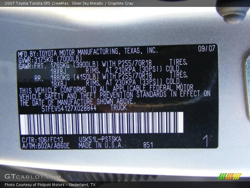Silver Sky Metallic / Graphite Gray 2007 Toyota Tundra SR5 CrewMax