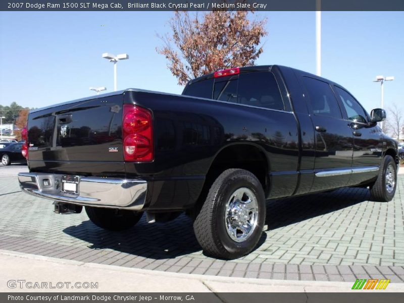 Brilliant Black Crystal Pearl / Medium Slate Gray 2007 Dodge Ram 1500 SLT Mega Cab
