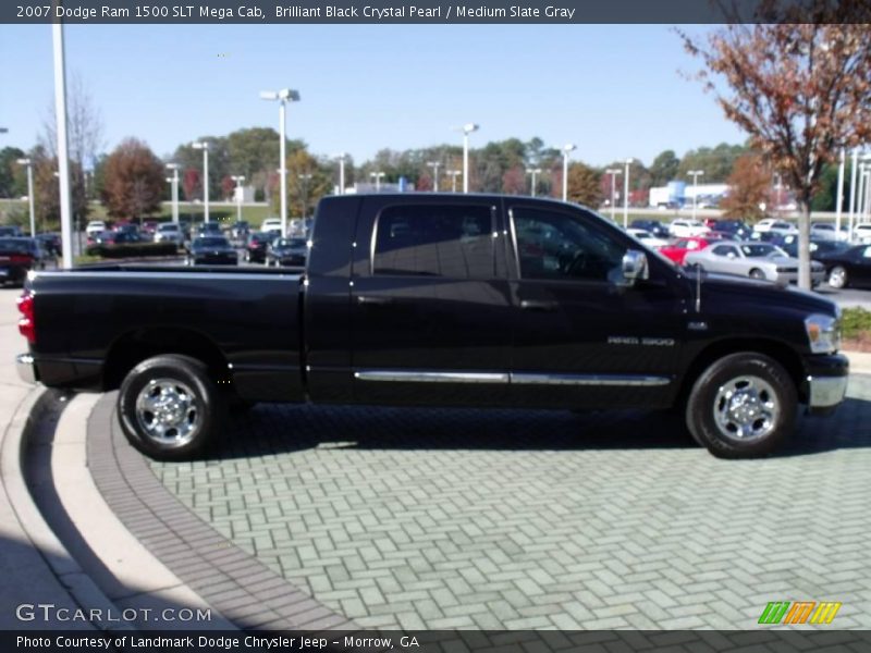 Brilliant Black Crystal Pearl / Medium Slate Gray 2007 Dodge Ram 1500 SLT Mega Cab