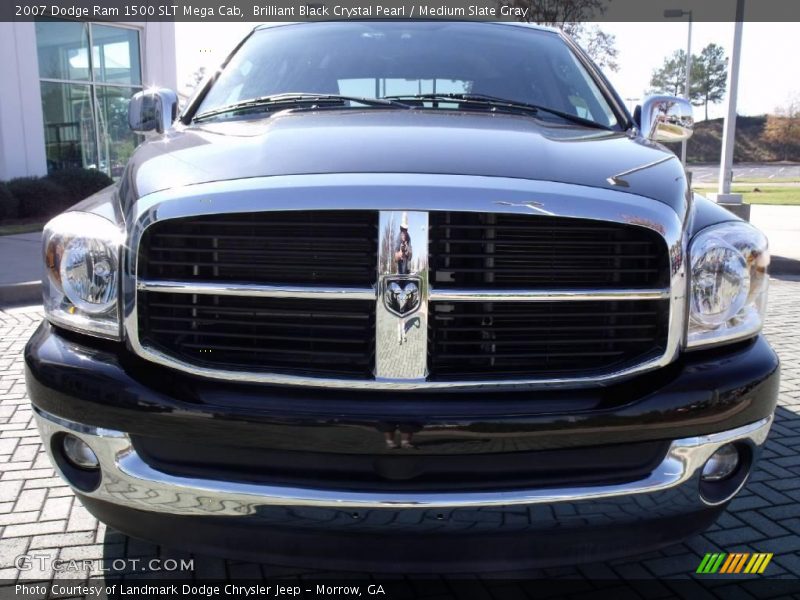Brilliant Black Crystal Pearl / Medium Slate Gray 2007 Dodge Ram 1500 SLT Mega Cab