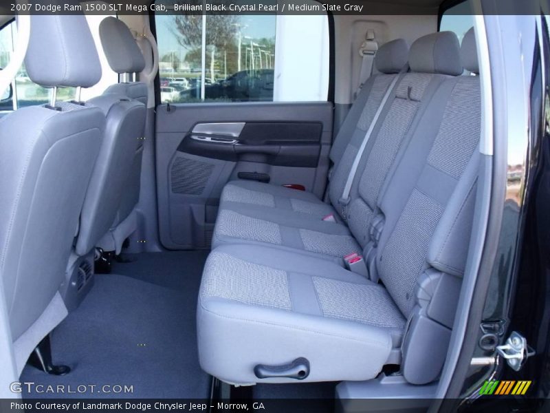 Brilliant Black Crystal Pearl / Medium Slate Gray 2007 Dodge Ram 1500 SLT Mega Cab