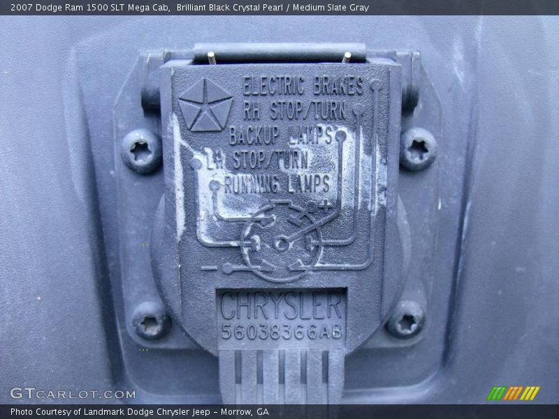 Brilliant Black Crystal Pearl / Medium Slate Gray 2007 Dodge Ram 1500 SLT Mega Cab