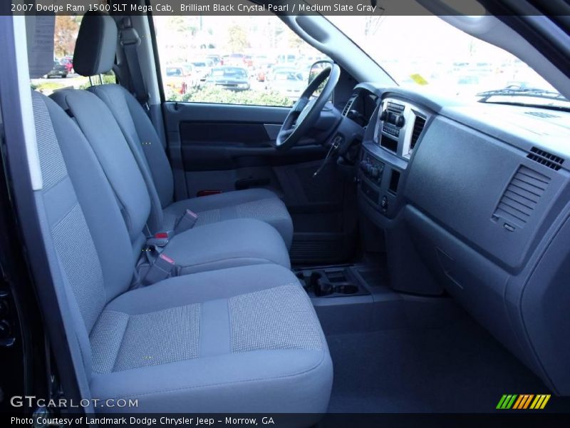 Brilliant Black Crystal Pearl / Medium Slate Gray 2007 Dodge Ram 1500 SLT Mega Cab