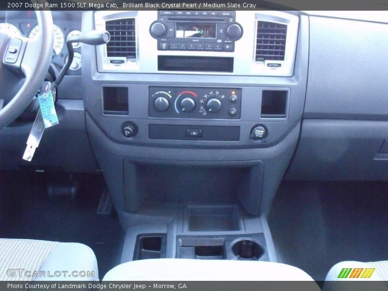 Brilliant Black Crystal Pearl / Medium Slate Gray 2007 Dodge Ram 1500 SLT Mega Cab