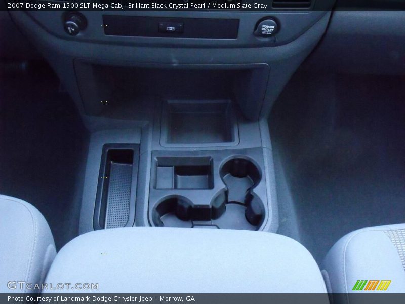 Brilliant Black Crystal Pearl / Medium Slate Gray 2007 Dodge Ram 1500 SLT Mega Cab