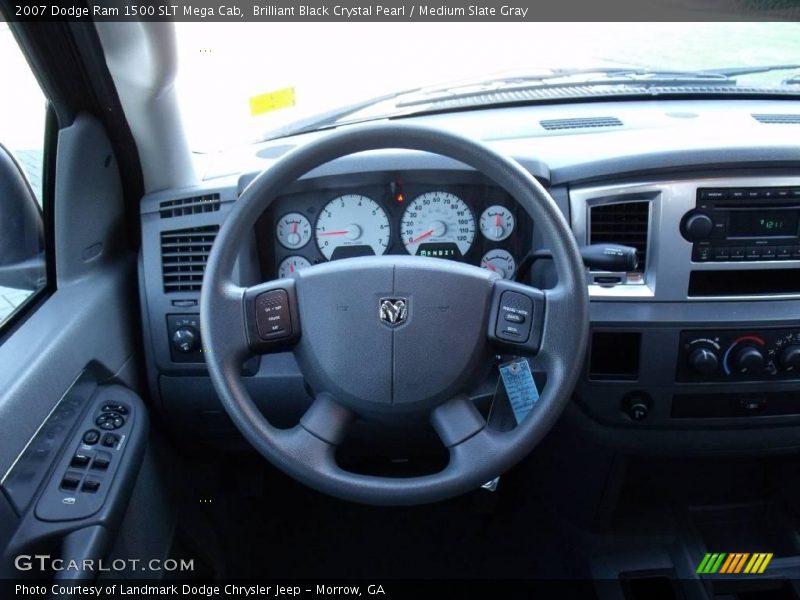 Brilliant Black Crystal Pearl / Medium Slate Gray 2007 Dodge Ram 1500 SLT Mega Cab