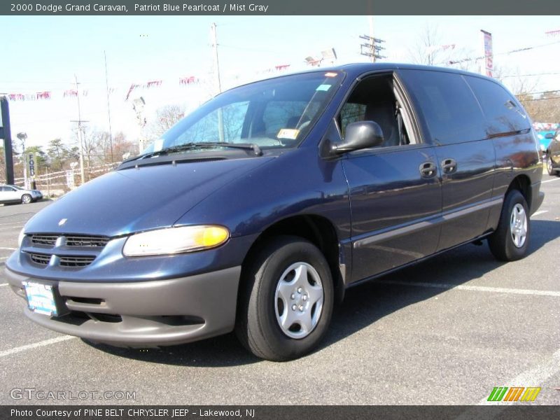 Patriot Blue Pearlcoat / Mist Gray 2000 Dodge Grand Caravan