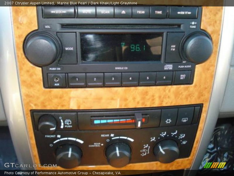 Marine Blue Pearl / Dark Khaki/Light Graystone 2007 Chrysler Aspen Limited