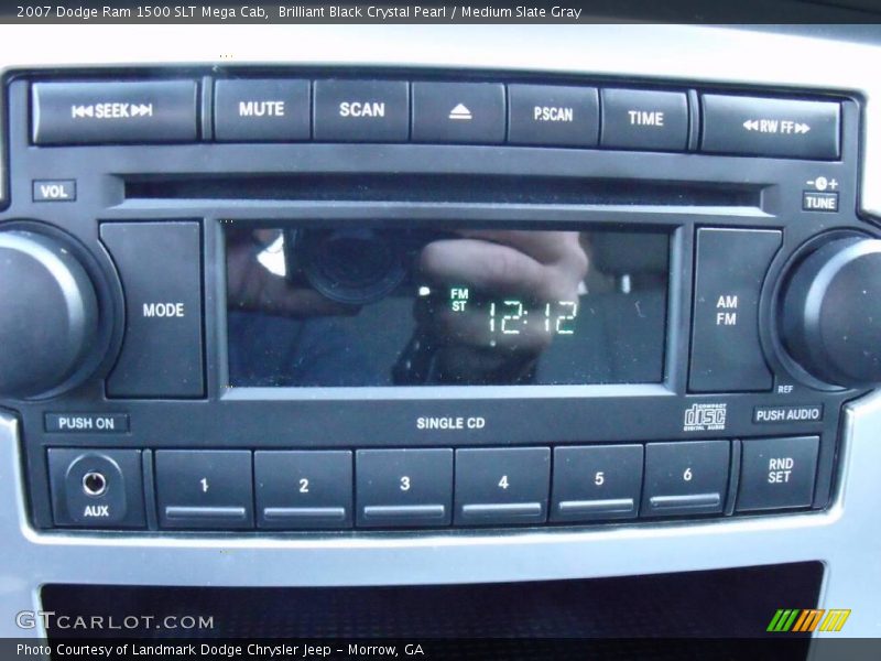 Brilliant Black Crystal Pearl / Medium Slate Gray 2007 Dodge Ram 1500 SLT Mega Cab