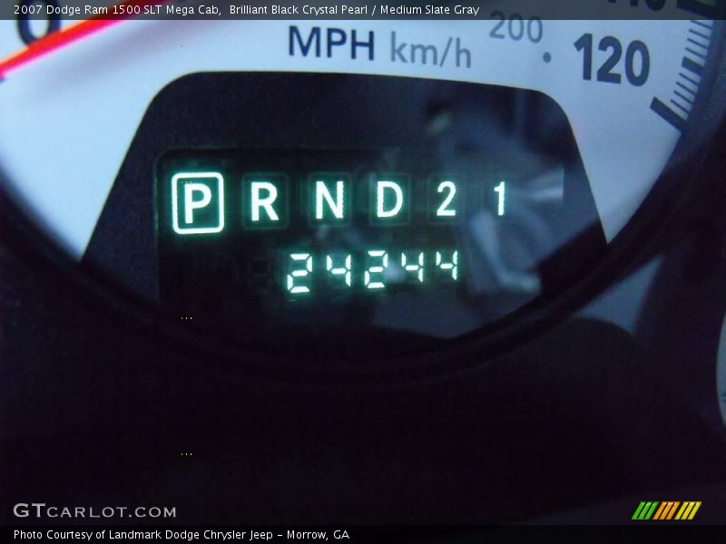 Brilliant Black Crystal Pearl / Medium Slate Gray 2007 Dodge Ram 1500 SLT Mega Cab