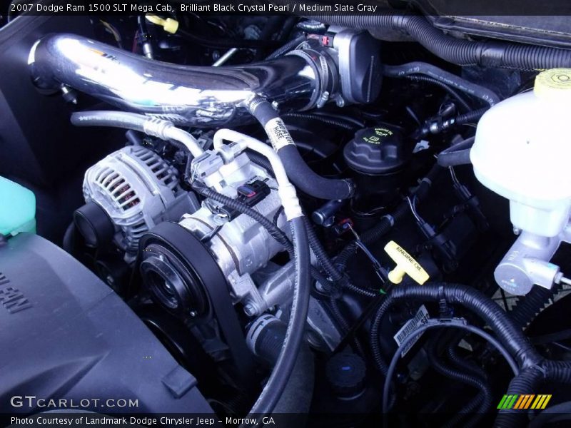 Brilliant Black Crystal Pearl / Medium Slate Gray 2007 Dodge Ram 1500 SLT Mega Cab
