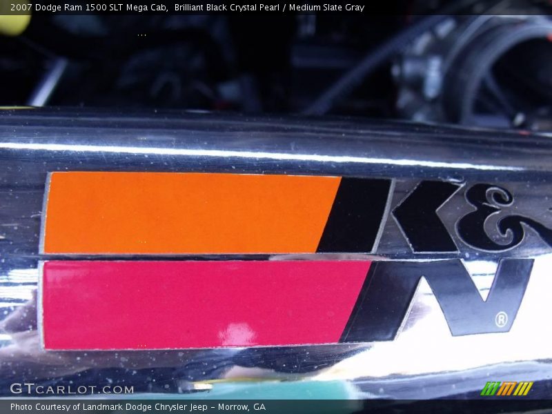 Brilliant Black Crystal Pearl / Medium Slate Gray 2007 Dodge Ram 1500 SLT Mega Cab