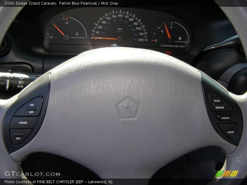 Patriot Blue Pearlcoat / Mist Gray 2000 Dodge Grand Caravan