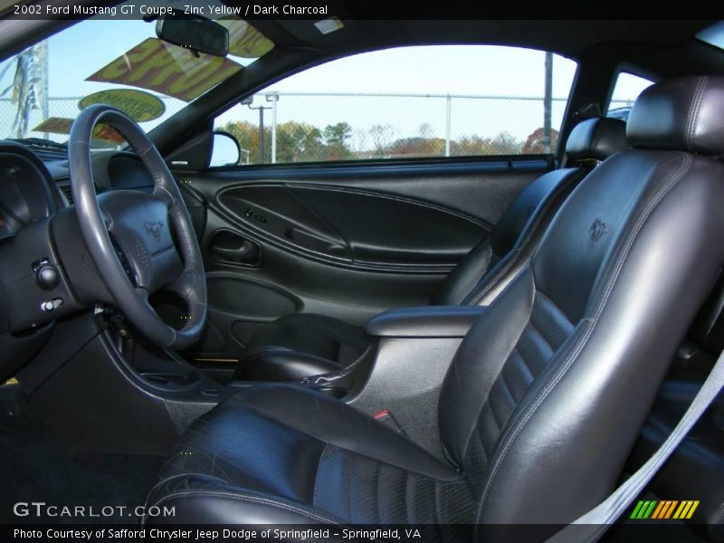 Zinc Yellow / Dark Charcoal 2002 Ford Mustang GT Coupe