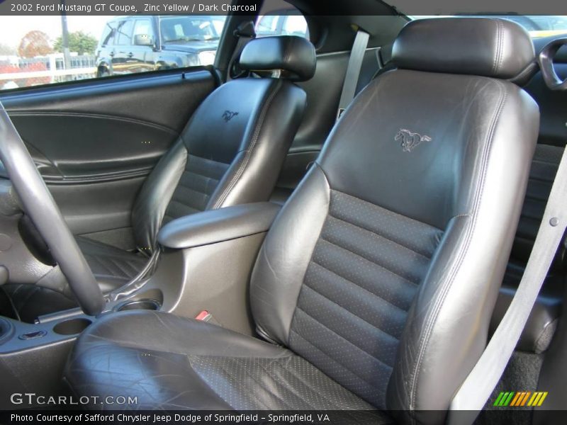 Zinc Yellow / Dark Charcoal 2002 Ford Mustang GT Coupe