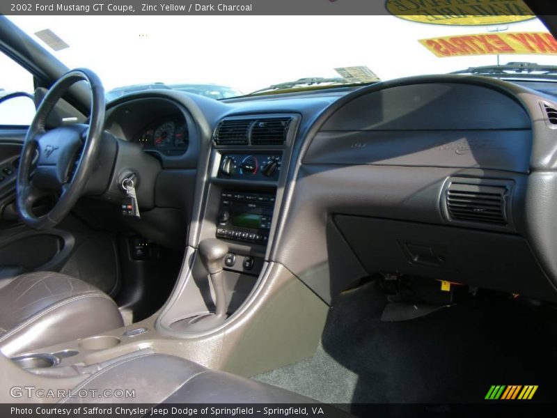 Zinc Yellow / Dark Charcoal 2002 Ford Mustang GT Coupe