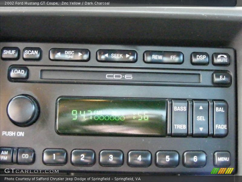 Zinc Yellow / Dark Charcoal 2002 Ford Mustang GT Coupe