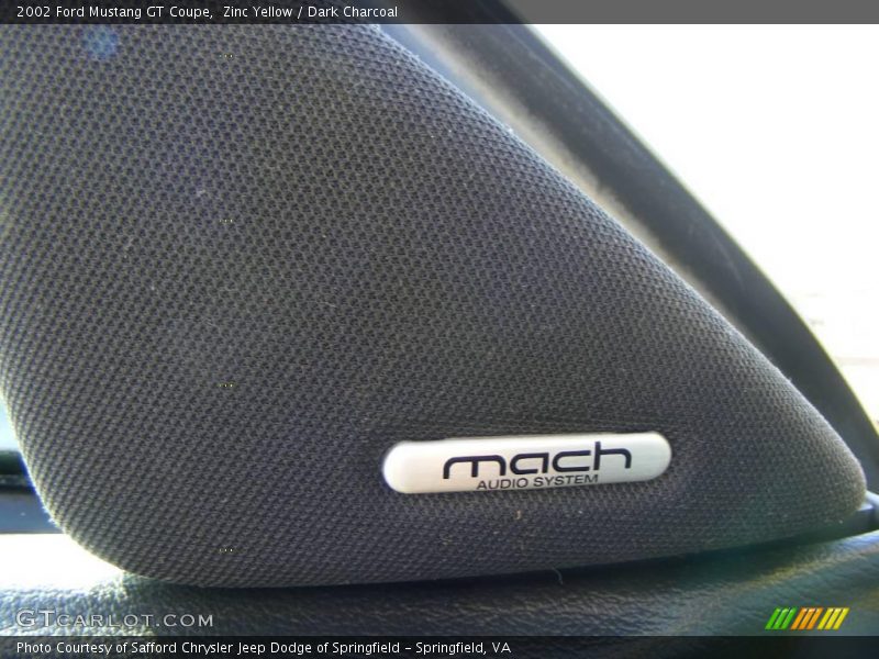 Zinc Yellow / Dark Charcoal 2002 Ford Mustang GT Coupe