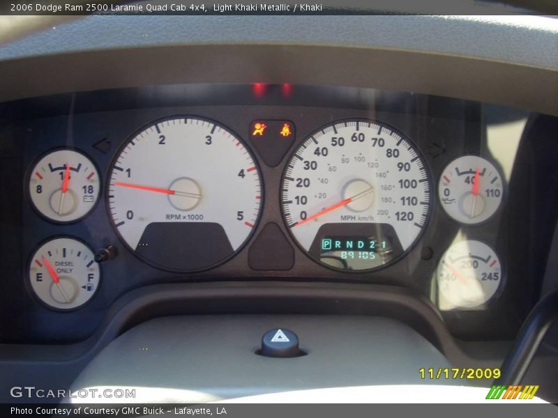 Light Khaki Metallic / Khaki 2006 Dodge Ram 2500 Laramie Quad Cab 4x4