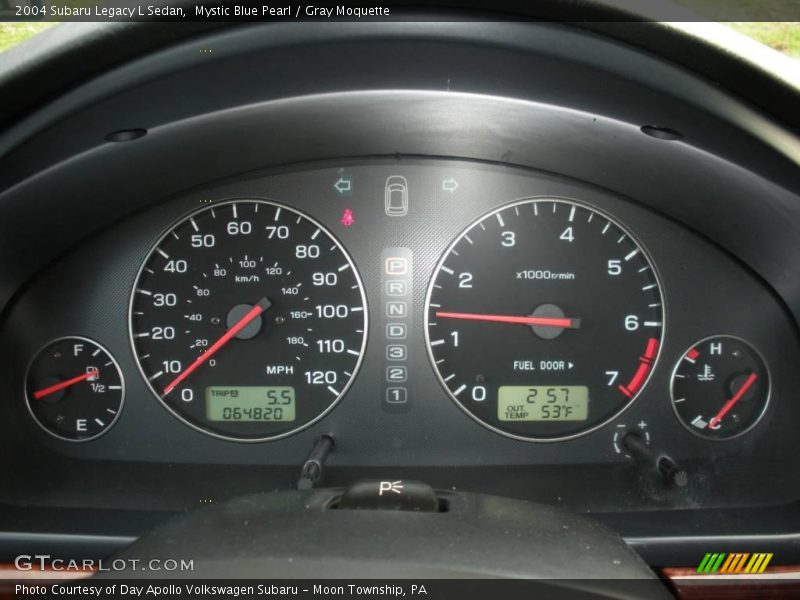 Mystic Blue Pearl / Gray Moquette 2004 Subaru Legacy L Sedan