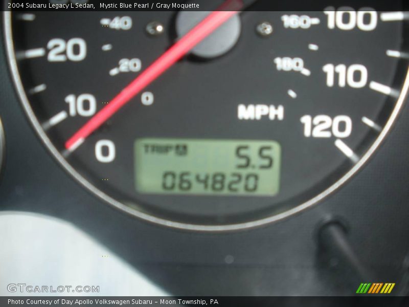 Mystic Blue Pearl / Gray Moquette 2004 Subaru Legacy L Sedan
