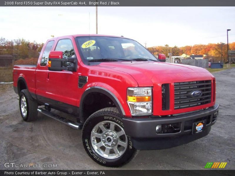 Bright Red / Black 2008 Ford F350 Super Duty FX4 SuperCab 4x4