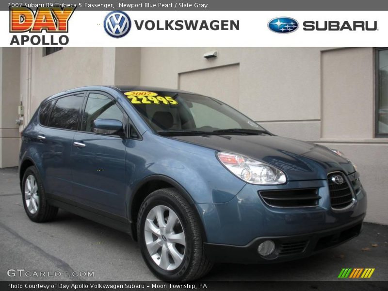 Newport Blue Pearl / Slate Gray 2007 Subaru B9 Tribeca 5 Passenger