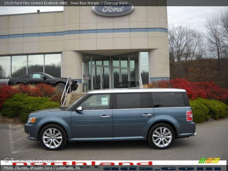 Steel Blue Metallic / Charcoal Black 2010 Ford Flex Limited EcoBoost AWD