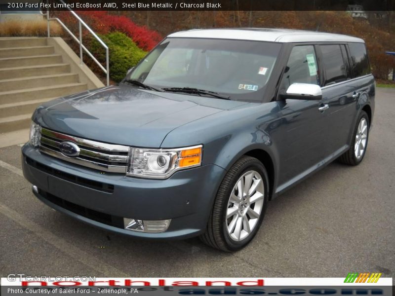 Steel Blue Metallic / Charcoal Black 2010 Ford Flex Limited EcoBoost AWD