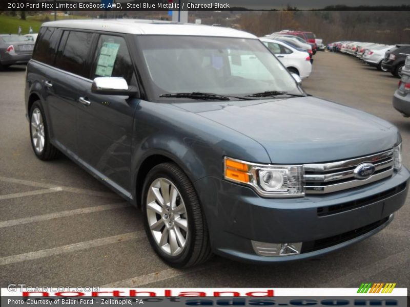 Steel Blue Metallic / Charcoal Black 2010 Ford Flex Limited EcoBoost AWD