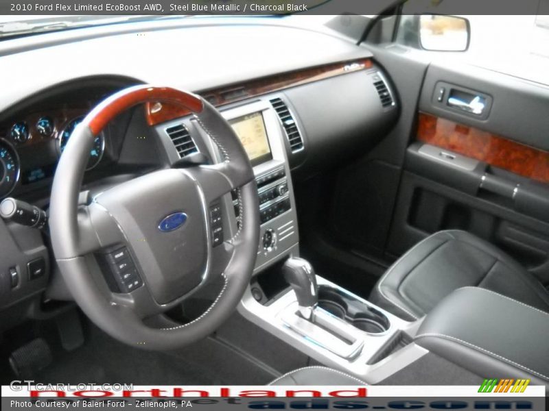 Steel Blue Metallic / Charcoal Black 2010 Ford Flex Limited EcoBoost AWD